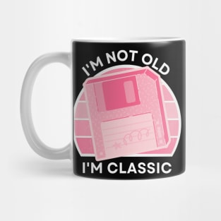 I'm not old, I'm Classic | Floppy | Retro Hardware | Vintage Sunset | Gamer girl | '80s '90s Video Gaming Mug